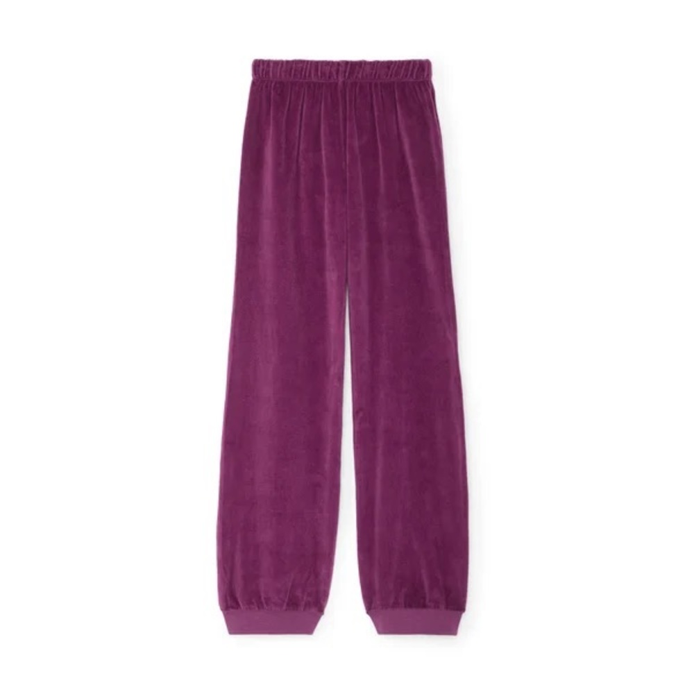 Suzie Kondi Kids Velour Tracksuit Pants in Plum